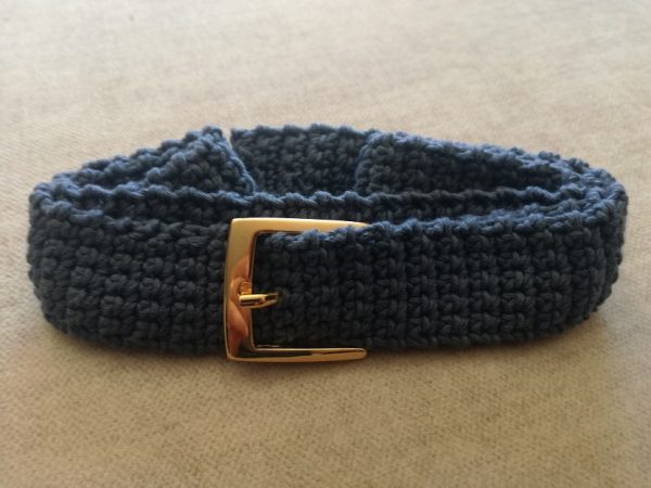 Cinto azul em Algodão